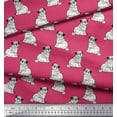 thumbnail image 2 of Soimoi Poly Georgette Fabric Pug Dog Decor Fabric Printed Yard 52 Inch Wide, 2 of 3