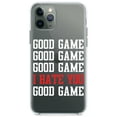 thumbnail image 1 of DistinctInk Clear Shockproof Hybrid Case for iPhone 12 / 12 PRO (6.1" Screen) - TPU Bumper Acrylic Back Tempered Glass Screen Protector - Good Game I Hate You Good Game, 1 of 2