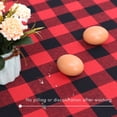 thumbnail image 2 of 55 Inch Plaid Round Tablecloth Checkered Round Table Cover for Wedding Kitchen Dinning Room Red and Black, 2 of 7