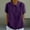 Purple, variant on VgaVtl Blouses for Women Cotton Linen Short Sleeve Ladies Plus Size Tops Cute Minimalist Solid Color Everyday Loose Tops,Brown 3XL