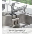 thumbnail image 2 of Yamazaki Home Faucet-Hanging Sponge Holder - Two Sizes, Black, Steel, Single, Water Resistant, No Assembly, 2 of 7