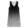 thumbnail image 4 of QUNYINEY A Line Womens Sun Dresses Sleeveless Summer Mini Gradient Tank Dress with Pockets Loose Fit V-Neck Vacation Dresses, 4 of 7