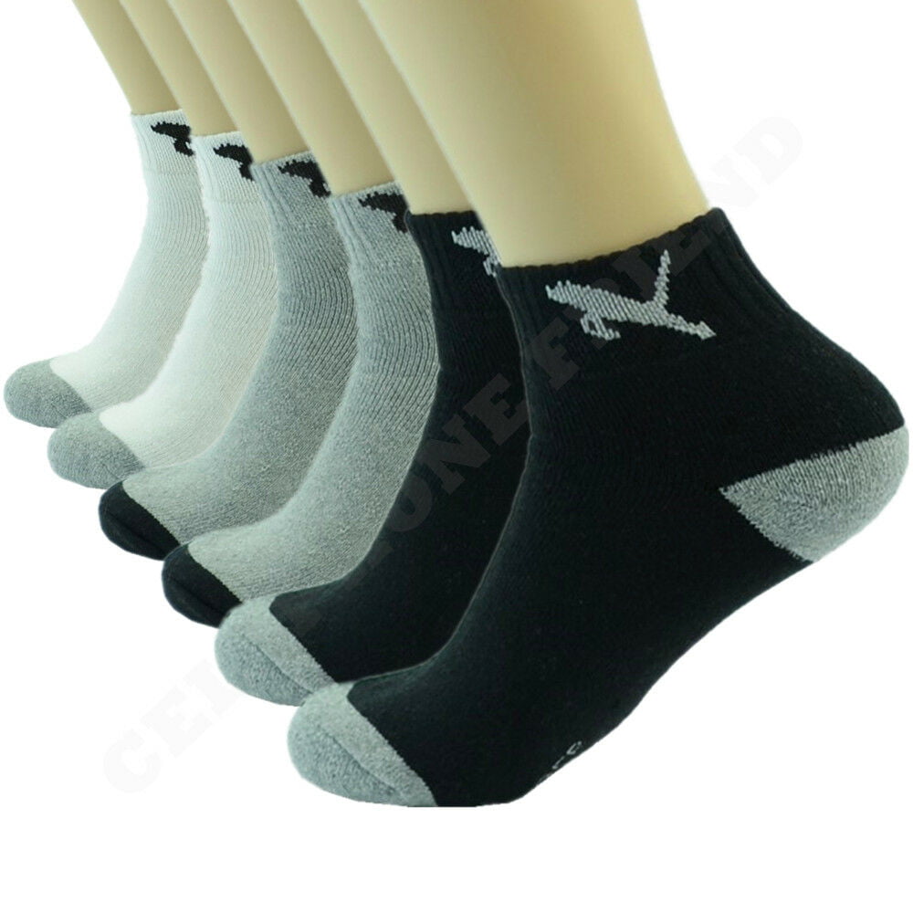 3-12 Pairs Mens Ankle Quarter Athletic Sports Socks Cotton Low Cut Size 9-13 