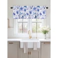 thumbnail image 2 of Valances for Windows Blue Purple Rod Pocket Cafe Window Treatments Valance Curtains for Kitchen Bathroom Laundry Basement Windows 54"x18", 2 of 9
