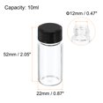 thumbnail image 3 of Unique Bargains 10mL Reagent Glass Storage Bottle Round Plastic Screw Cap Lab Home Clear 30 Pack, 3 of 5