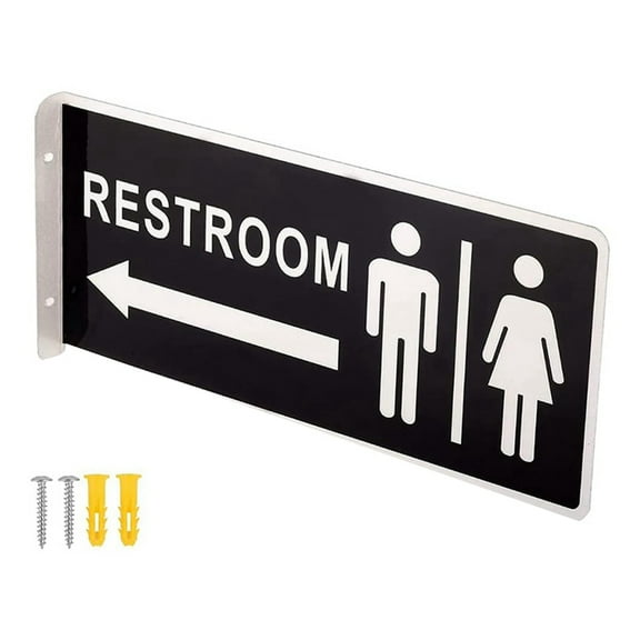 Restroom Signs for Business Bathroom Signs for Man & Women Unisex, Thick Aluminum, Easy Install, Indoor/Outdoor