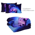 thumbnail image 4 of BlessLiving Teenager Comforter Set for Boys, Blue Game Kids Bedding Sets for Boys Twin, 3 Pieces, 4 of 5