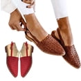 thumbnail image 4 of Women Slip-on Low Heel Closed Pointed Toe Backless Buckle Strap Mules Sandals, 4 of 7