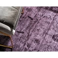 thumbnail image 6 of 13' x 18' Violet and Purple Floral Rectangular Area Throw Rug, 6 of 8