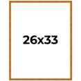 thumbnail image 2 of 26x33 Honey Brown Real Wood Picture Frame Width 0.75 inches | Interior Frame Depth 0.5 inches |, 2 of 8