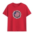 thumbnail image 4 of CHUMUD Boys 4th of July Shorts Sets 2 Piece Sunflower Graphic T-Shirt & Pull on Elastic Shorts Red White Blue Tees Stars Stripes Shirts Kids American Flag Clothes 4-13 Years, 4 of 9