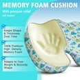 thumbnail image 5 of Premium Dinosaur Pattern Memory Foam Seat Cushion Ergonomic Chair Pad for Office Chair, Car, Airplane & Bleachers Sciatica, Tailbone Hip & Back Pain Relief - Chair Cushion for Long Office Workers., 5 of 5