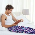 thumbnail image 5 of Sikiie crystal Skull mushroom Mens Pajama Pants Sleep & Lounge Pants, PJ Bottoms With elastic waistb and Pockets Large, 5 of 6