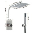 thumbnail image 3 of CASAINC Integrated 2-Function Shower Heads Wall Mounted 1-Spray Shower Faucet 1.8 Bathroom Shower System Easy to Install in Brushed Nickel, 3 of 9