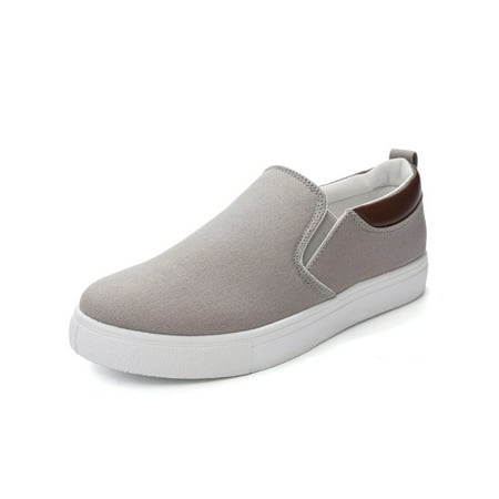 

Ymiytan Men Loafers Slip On Walking Shoes Round Toe Flats Outdoor Wear Resistant Nonslip Flat Casual Shoe Grey 6.5
