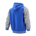 thumbnail image 2 of Men's Athletic California Sherpa Fleece Lined Cali Zip Up Hoodie Jacket (Royal Blue Light Gray, S), 2 of 3
