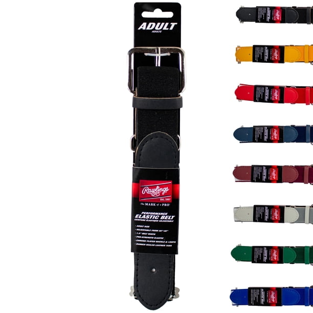 Cinturón Elástico Rawlings Performance Negro para Béisbol Adulto