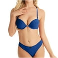 thumbnail image 2 of Rvasteizo Women Lace Front Closure Underwire Push Up Removable Padded Bra and Panty Cozy Set, 2 of 4