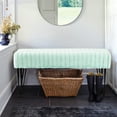 thumbnail image 4 of BuySphere Super Mink Faux Fur White Ottoman Bench 19" x 13" x 17" H, Bright White, Living Room Foot Rest Stool Entryway Makeup Bench End of Bed Bedroom Home Decor Chair for Sitting, 4 of 19