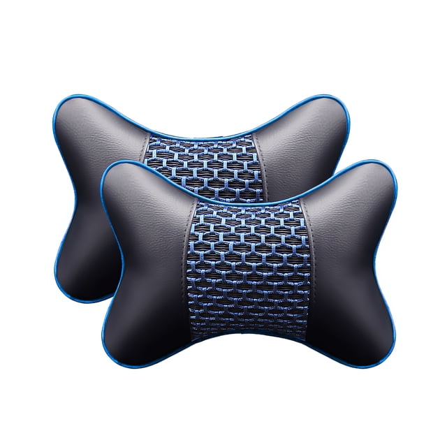 Pu Cuero Cuello Almohada Cabeza Soporte Protector Cómodo Ergonómico Reposacabezas Respaldo Cojín Asiento De Coche Almohada De Viaje Para Coche Oficina Hogar Yuarrent VI008764-03