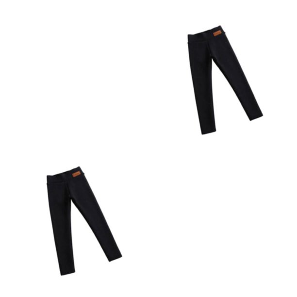 Soidarity Leggings cálidos con forro polar informal para mujer, pantalones gruesos, cálidos para invierno, XXXL Negro XXXL 2piezas