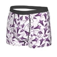thumbnail image 2 of Daiia Violets Flowers Men's Underwear Boxer Briefs, Cotton Stretch Moisture-Wicking Underwear-XX-Large, 2 of 9