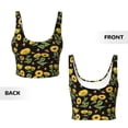 thumbnail image 5 of Fotbe Bees and Sunflowers Pattern Womens' Sports Bra Longline Wirefree Padded with Medium Support Sports Moisture-Wicking Workou Vest,Tank Top-X-Large, 5 of 7