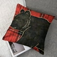 thumbnail image 7 of Red Plaid Bear Grid Rusti  Throw Pillow, 7 of 7