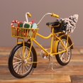 thumbnail image 2 of Casa de muñecas en miniatura con rickshaws de aleación a escala 1:10, decoración de jardín de hadas Amarillo, 2 of 6