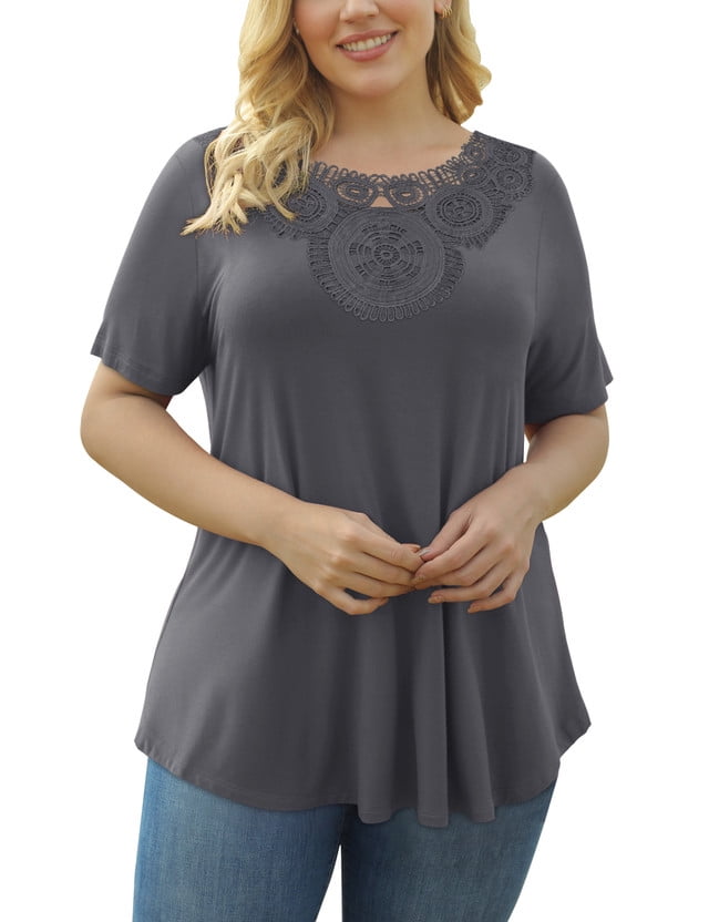 CPOKRTWSO Woman Top Plus Size Womens Clothes Summer Short Sleeve