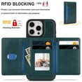 thumbnail image 3 of for iPhone 13 Wallet Case, Magnetic Phone Cover with Detachable Card Holder, RFID Blocking 2-in-1 Purse Shockproof PU Leather Case with Flip Kickstand for iPhone 13, Green, 3 of 10
