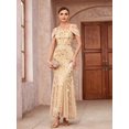 thumbnail image 3 of Gold Off-Shoulder Sequin Mermaid Evening Gown For Formal Party Prom, 3 of 6