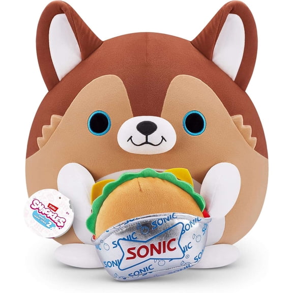 Snackles Series 2 Puppy Plush (with Sonic Burger)