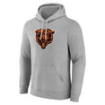 thumbnail image 2 of Men's Heather Gray Chicago Bears Primary Team Logo Fitted Pullover Hoodie, 2 of 3