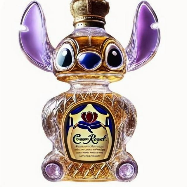 Whiskey decanter bottle, Stitch whiskey decanter, 320ml creative animal glass decanter, animal bottle sculptures for Scotch whisky, Bourbon whisky, and vodka