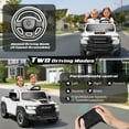 thumbnail image 3 of RAM 24V Ride on Cars for Tow Kids, RAM 1500 RHO 2 Seat Battery Powered Ride on Toys with Remote Control, 4 Wheels Suspension Trunk, LED Light, MP3 Player, Electric Car for Kids Boy Girl Gift, White, 3 of 10