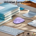 thumbnail image 5 of Wired Mouse, USB-A Wired , 1400 DPI Optical Tracking, 5 Buttons,Ergonomic Cord Mouse for PC/Mac/Laptop-Light Purple, 5 of 7