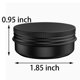 thumbnail image 2 of Frascos de estaño de aluminio, 30 ml, 40 unidades, para cosméticos, color negro, 2 of 7