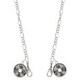 thumbnail image 1 of Silvertone Chinese Coin Silvertone Face Mask Necklace, 1 of 2