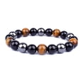 thumbnail image 1 of Pulseras de cuentas de ojo de tigre para hombres y mujeres, obsidiana negra Natural, hematita, protección de la salud magnética, joyería del alma, 1 of 4