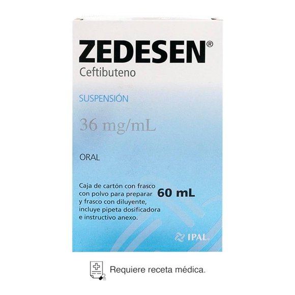 Zedesen Ceftibuteno 36 mg/ml suspensión oral polvo para 60 ml