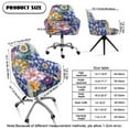 thumbnail image 7 of Xoenoiee Boho Mandala Flower Pattern Curved Back Chair Slipcover Stretch Dining Chair Cover Kitchen Chair Cover Modern Arc Shaped Armrest Counter Height Bar Stools Covers for Kitchen Party Banquet, 7 of 7