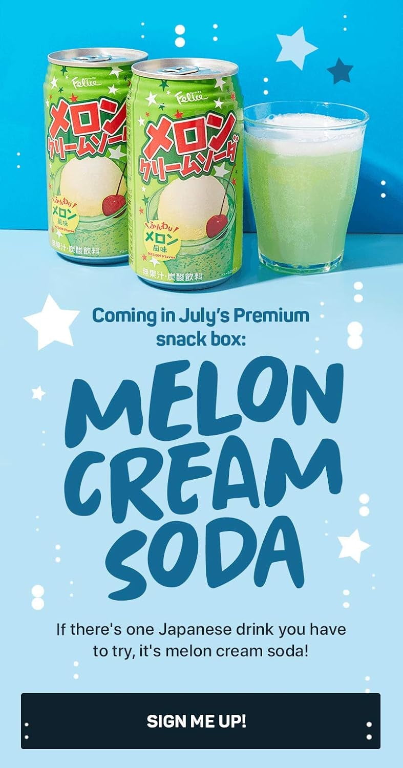 Felice Melon Cream Soda, Extremely Popular in Japan - 11.83 Fl Oz