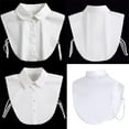 thumbnail image 3 of Camicover Fake Collar Detachable Half Shirt False Collar Solid Color Pointed Doll Peter Pan Blouse Dickey for Women Favors, 3 of 6