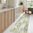 thumbnail image 5 of VUNATE 2'x6' Soft Abstract Runner Rug Modern Washable Runners for Hallways Non Slip Rubber Backing Bedside Indoor Floor Accent Mat Runner for Bathroom Kitchen Entryway Laundry Bedroom Green, 5 of 6