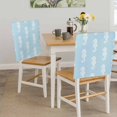 thumbnail image 5 of White Seahorse Chair Covers Set of 4 Watercolor Retro Summer Coral Ocean Blue Background Chair Back Covers Stretch Removable Washable Slipcovers Protector for Dining Room Kitchen Party Decor, 5 of 9