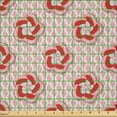 thumbnail image 2 of Ambesonne Flower Fabric by the Yard Microfiber, Abstract Spring Flora, 3 Yards, Rose Dark Coral White, 2 of 2