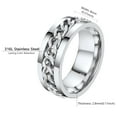thumbnail image 6 of ChainsProMax Men/Women Cuban Link/Spinner Rings, Size #06-#14, Stainless Steel, 6 of 9
