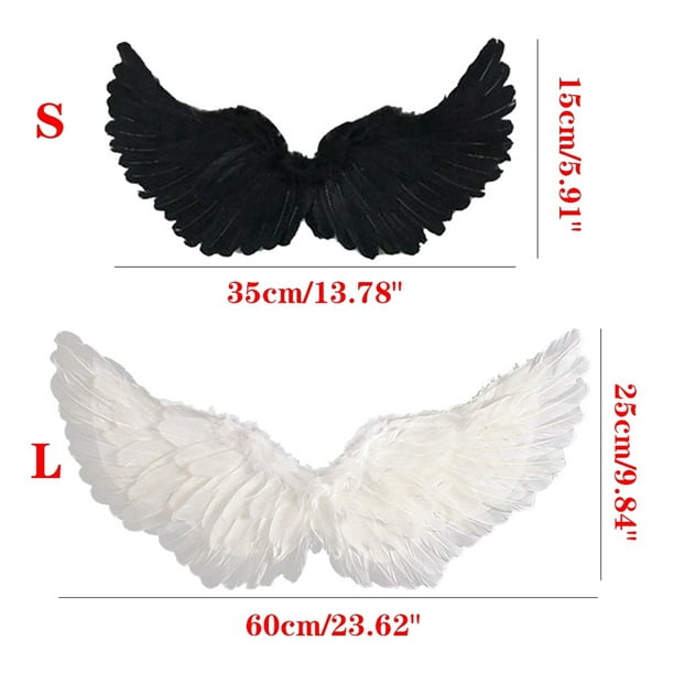 WeeH Pet Halloween Costume Cosplay Angel Devil Black White Wing for Dog Cat  Rabbit Piggy - Funny Gift at Halloween Party Anime Theme Birthday