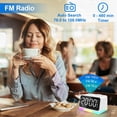 thumbnail image 3 of Reloj despertador JALL con radio FM digital para dormitorio, 8 colores, luz nocturna, 3 of 8